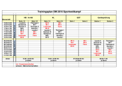 Trainingsplan Sportwettkampf