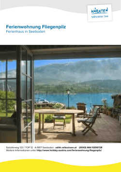 Ferienwohnung Fliegenpilz in Seeboden