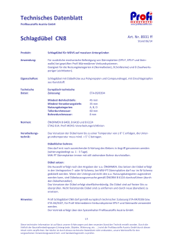 Technisches Datenblatt Schlagd&uuml;bel CN8