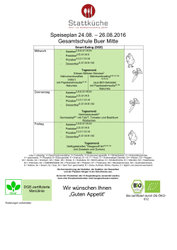 SPEISEPLAN vom 30