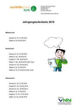 Jahrgangstufentests 2016