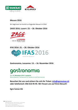 Messen 2016 - Egro Suisse AG