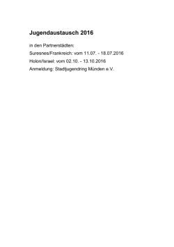 Jugendaustausch 2016