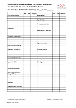 Medikamentenanforderung für Fachärzte