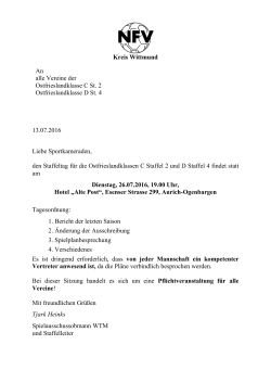 Staffeltag C 2 - NFV Kreis Wittmund