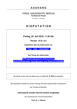 disputation - Fachbereich Physik