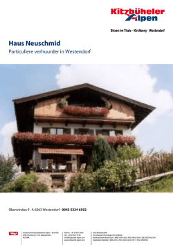 Haus Neuschmid in Westendorf
