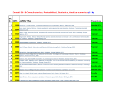 Donatii 2015-Combinatorica, Probabilitati, Statistica, Analiza numerica