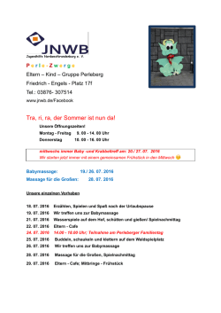 Juli 2016 - JUGENDHILFE NORDWESTBRANDENBURG