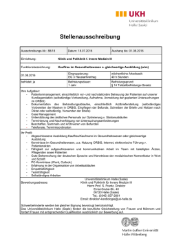 Stellenausschreibung