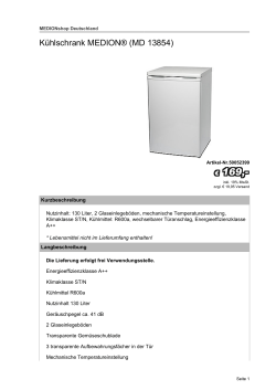 Kühlschrank MEDION® (MD 13854)