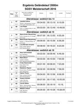 Ergebnisse SGSV-M THS 2016 - SGSV Landesverband Sachsen