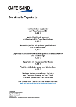 Die aktuelle Tageskarte