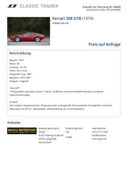 Ferrari 308 GTB (1979) Preis auf Anfrage