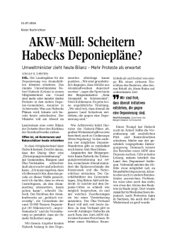 AKW-Müll: Scheitern Habecks Deponiepläne?