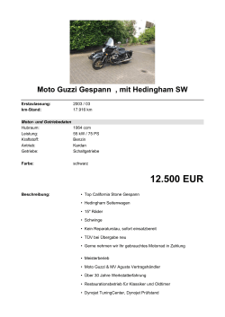 Detailansicht Moto Guzzi Gespann €,€mit Hedingham SW