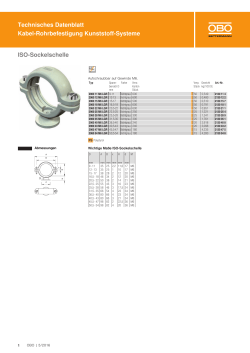 Technisches Datenblatt Kabel-Rohrbefestigung Kunststoff