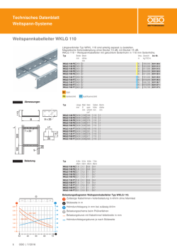 Technisches Datenblatt Weitspann-Systeme Weitspannkabelleiter