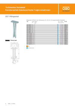 Technisches Datenblatt Funktionserhalt Kabelspezifische