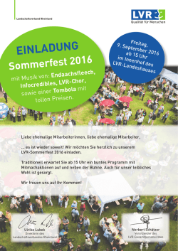 Einladung "Ehemalige" - LVR-Klinik Bedburg-Hau