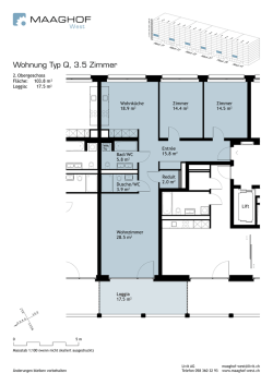 Wohnung Typ Q, 3.5 Zimmer