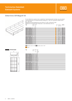 Technisches Datenblatt Edelstahl-Systeme Gitterrinne GR