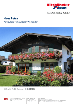 Haus Petra in Westendorf