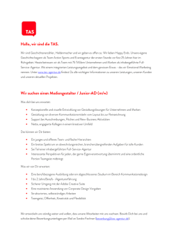 Mediengestalter / Junior