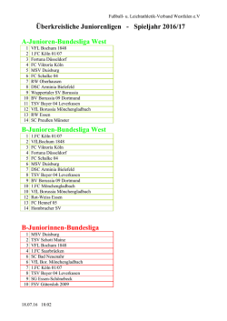 Gruppeneinteilung ueberkreislich Jugend 2016 2017