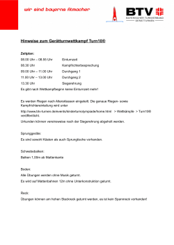 Hinweise zum Ger&auml;tturnwettkampf Turn10&reg;