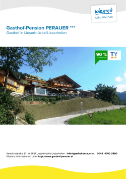 Gasthof-Pension PERAUER in Lieserbrücke