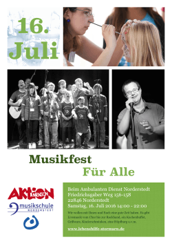 Musikfest Plakat - Lebenshilfe Stormarn