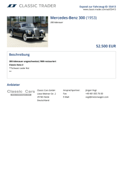 Mercedes-Benz 300 (1953) 52.500 EUR