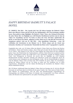 HAPPY BIRTHDAY BADRUTT`S PALACE HOTEL