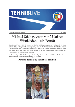 Michael Stich gewann vor 25 Jahren Wimbledon – ein Porträt