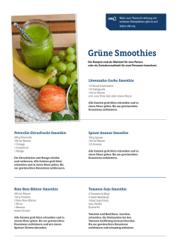 Gr&uuml;ne Smoothies