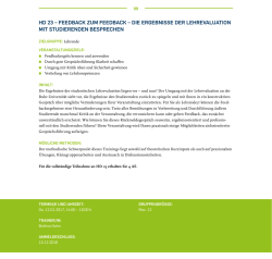 hd 23 &ndash; feedback zum feedback &ndash; die - Ruhr