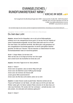 Du bist das Licht