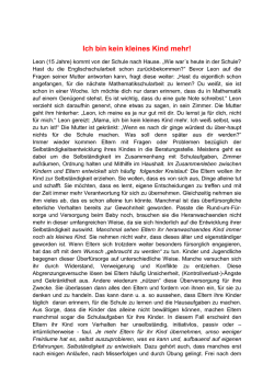 Ich bin kein kleines Kind mehr!