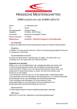 Ausschreibung - Hessischer Leichtathletik