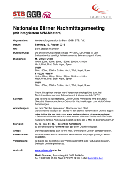 Nationales Bärner Nachmittagsmeeting