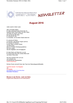August 2016 - Kath. Dekanat Rems-Murr