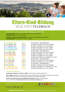 Eltern-Kind-Bildung - in der Neuen Stadt Feldbach