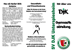 DJK Info-Flyer Gymnastik