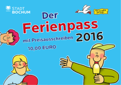 Ferienpass-Programm 2016