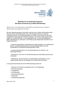 Merkblatt - Baden-Württemberg Stiftung