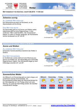 Wetter - Südtirol