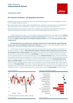 Economic Sentiment - der gespaltene Kontinent