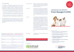 Infos - Healthcare Management Institut