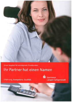 Broschüre zum - Sparkasse Langen